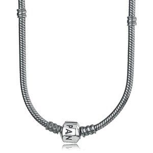 PANDORA Black Snake Bracelet w/Barrel Clasp